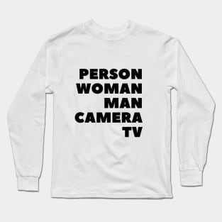 Person Woman Man Camera TV Long Sleeve T-Shirt